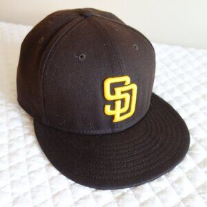 NEW ERA 59FIFTY San Diego Padres Brown Yellow Fitted MLB Cap – 7.5